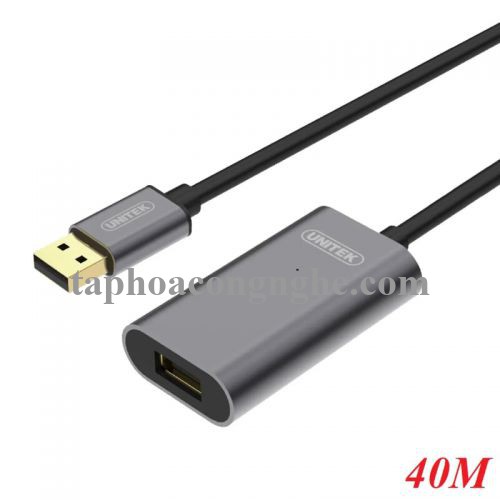 Unitek 98756 Y-276 40M Màu Xám Cáp USB 2.0 nối dài + cổng cấp nguồn 5V 30098756